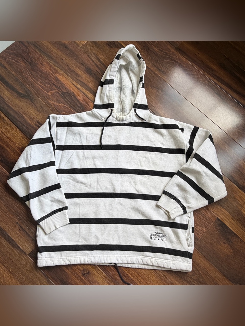 VTG GAP Hoodie Sweatshirt Striped Drawstring Large
